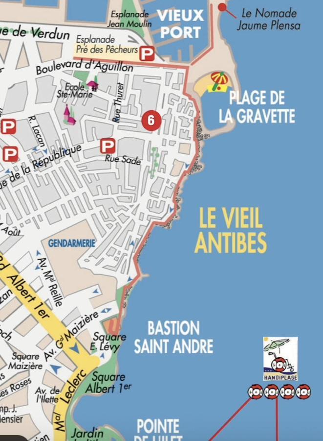 Vue Mer Et Remparts. Entre Vieille Ville Et Plages Antibes Esterno foto