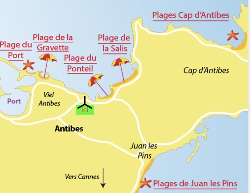 Vue Mer Et Remparts. Entre Vieille Ville Et Plages Antibes Esterno foto